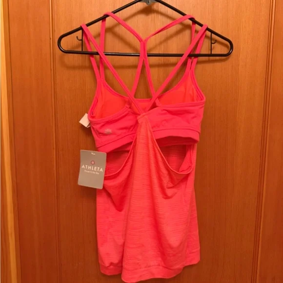 Athleta Shadow Stripe Energize Tank Top Built-In-Bra Size XS NWT - Picture 6 of 14